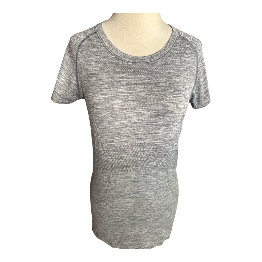 Lululemon Swiftly Tech Short Sleeve Tee Hip‎ Length Gray Seamless No Size Tag *6